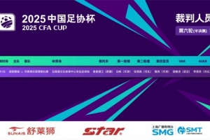 九游官网-今日足协杯蓉城vs河南裁判：麦麦提江执法，顾春含担任VAR